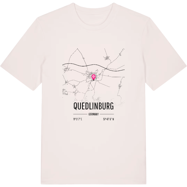 Quedlinburg karta t-shirt – t-shirt från PinShirt