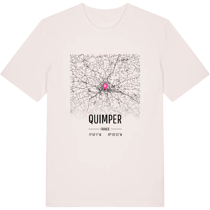 Quimper karta t-shirt – t-shirt från PinShirt