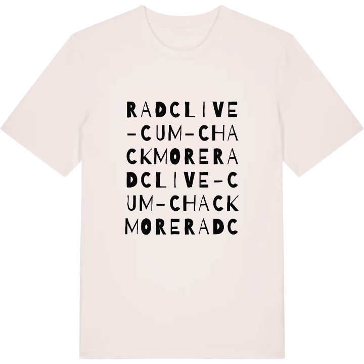 Radclive-cum-Chackmore ordlek t-shirt – t-shirt från PinShirt