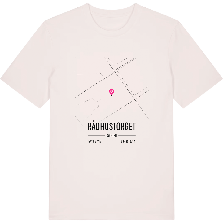 Rådhustorget karta t-shirt – t-shirt från PinShirt