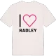 Jag älskar Radley t-shirt stort tryck