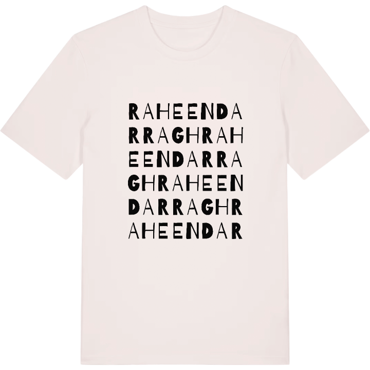 Raheendarragh ordlek t-shirt – t-shirt från PinShirt