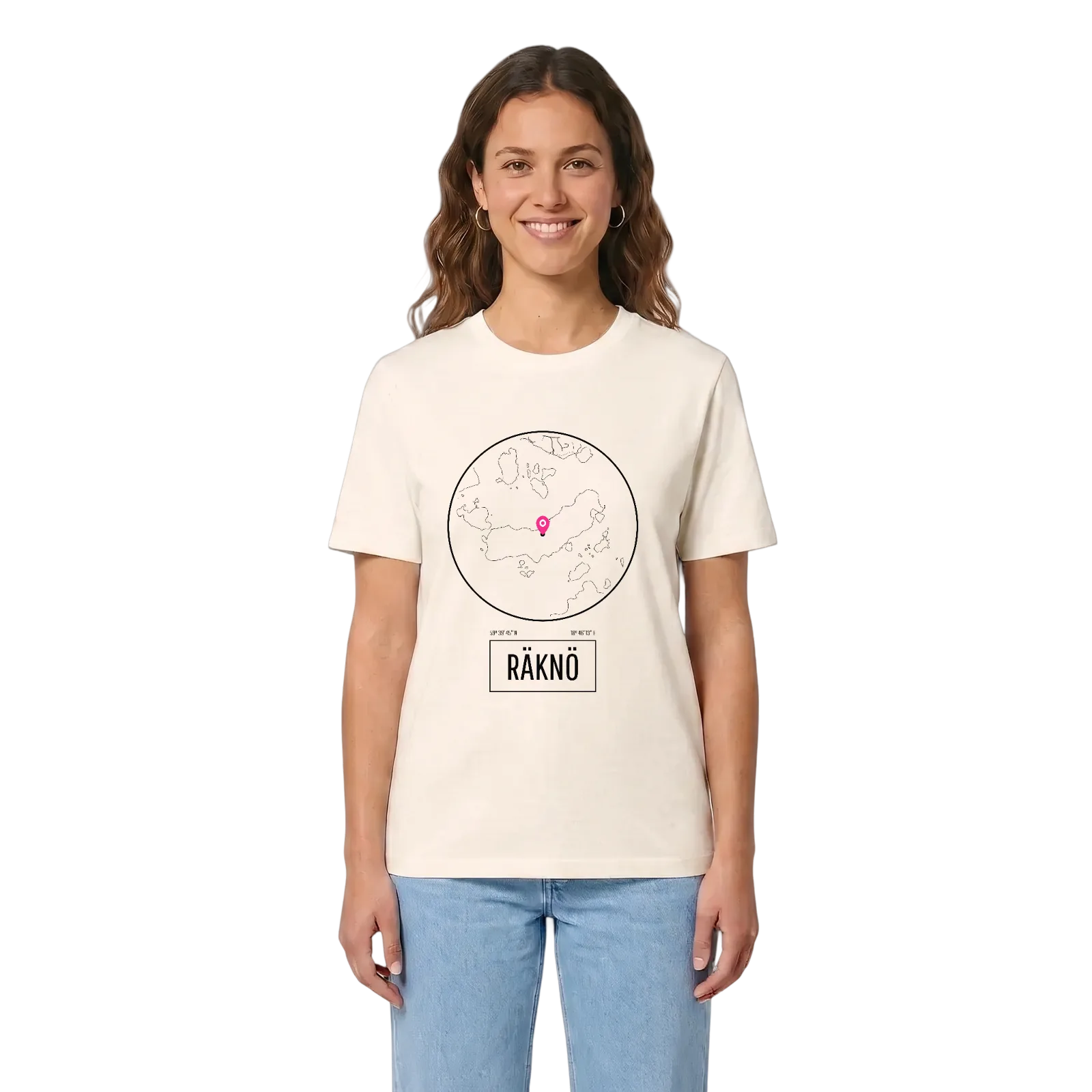 Räknö t-shirt – Vintage White, i miljö