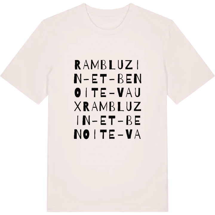 Rambluzin-et-Benoite-Vaux ordlek t-shirt – t-shirt från PinShirt