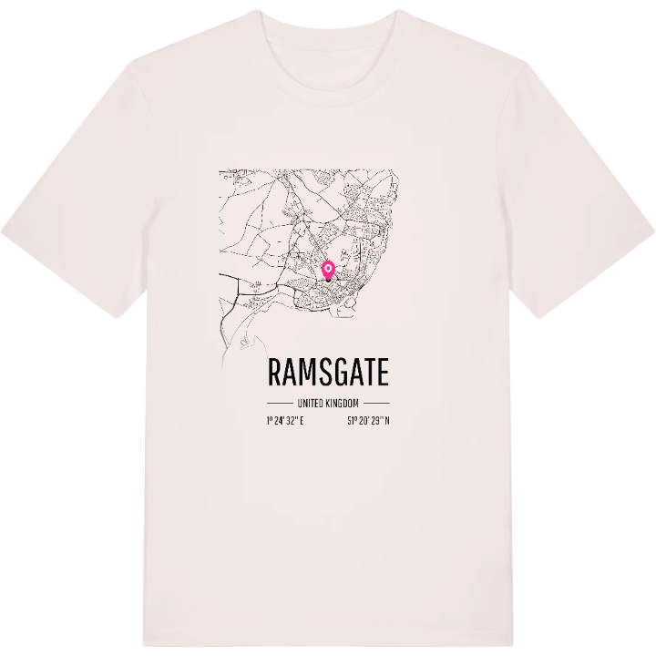Ramsgate karta t-shirt – t-shirt från PinShirt