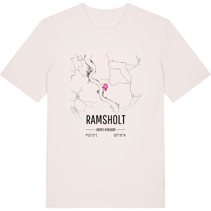 Ramsholt karta t-shirt – t-shirt från PinShirt