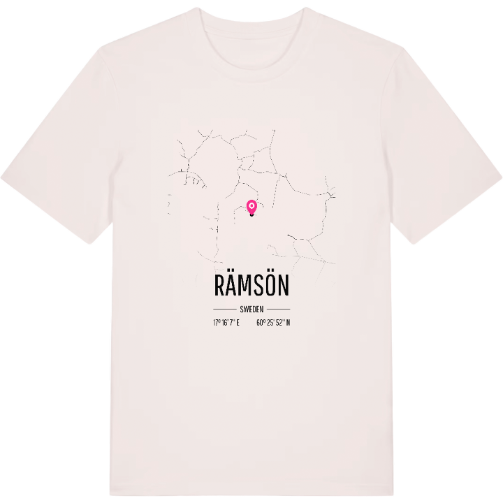 Rämsön karta t-shirt – t-shirt från PinShirt