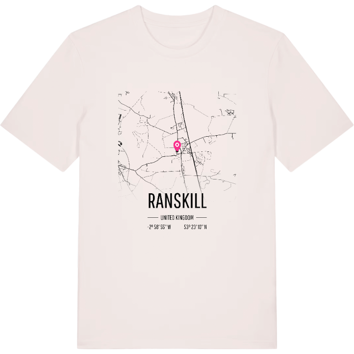 Ranskill karta t-shirt – t-shirt från PinShirt