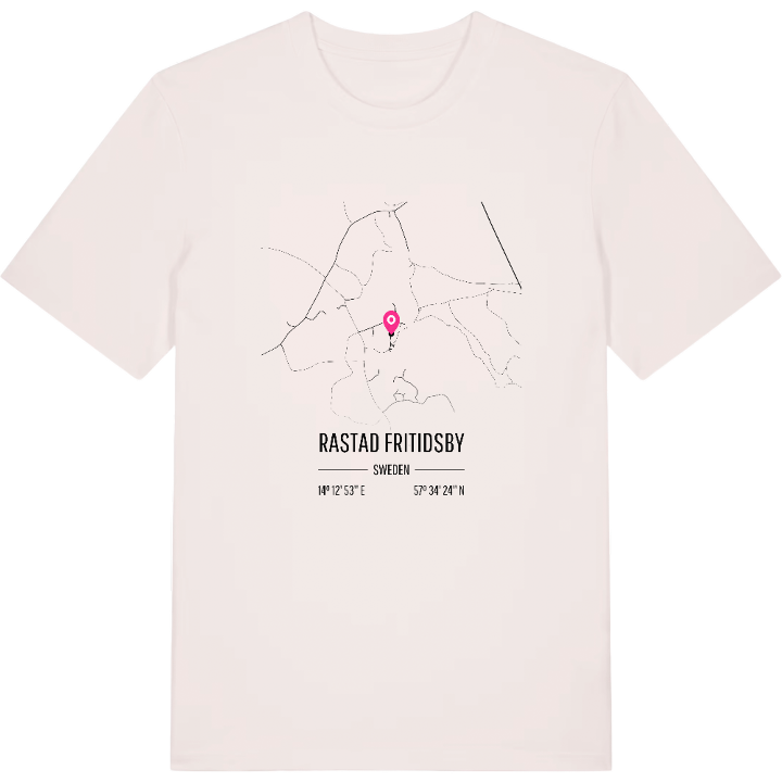 Rastad Fritidsby karta t-shirt – t-shirt från PinShirt