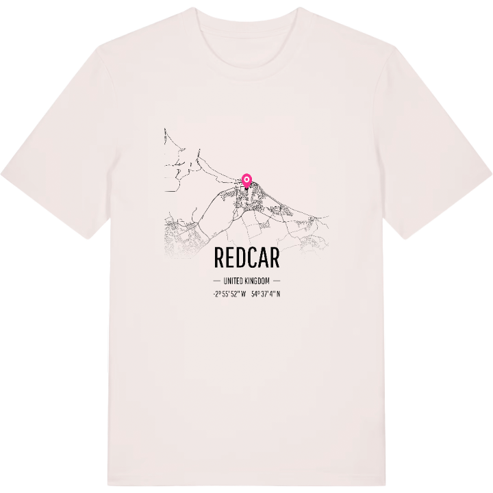 Redcar karta t-shirt – t-shirt från PinShirt