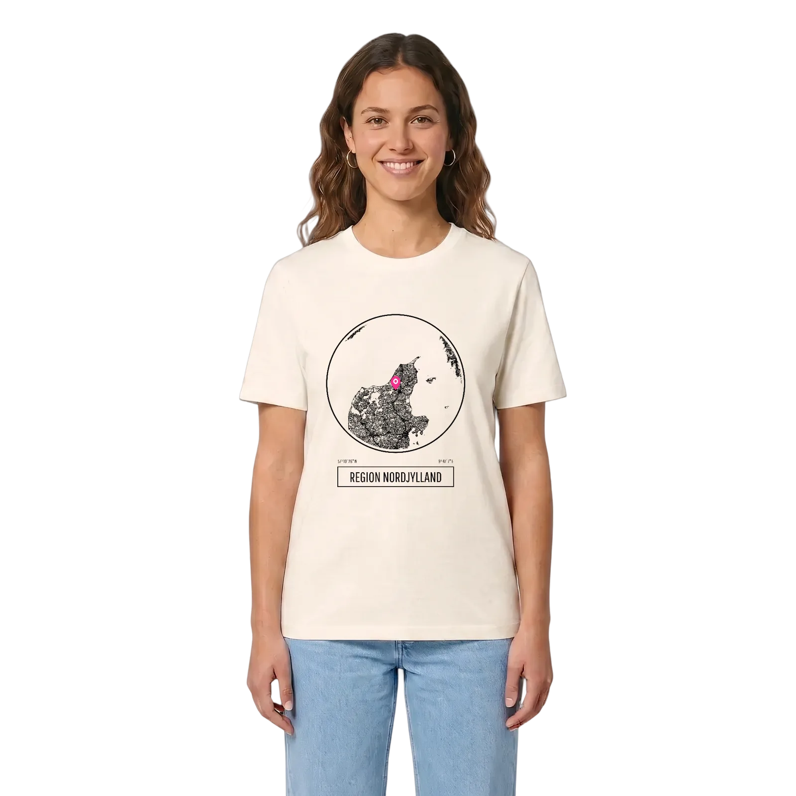 Region Nordjylland t-shirt – Vintage White, i miljö