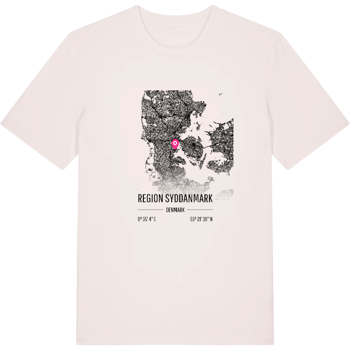 Region Syddanmark karta t-shirt – t-shirt från PinShirt