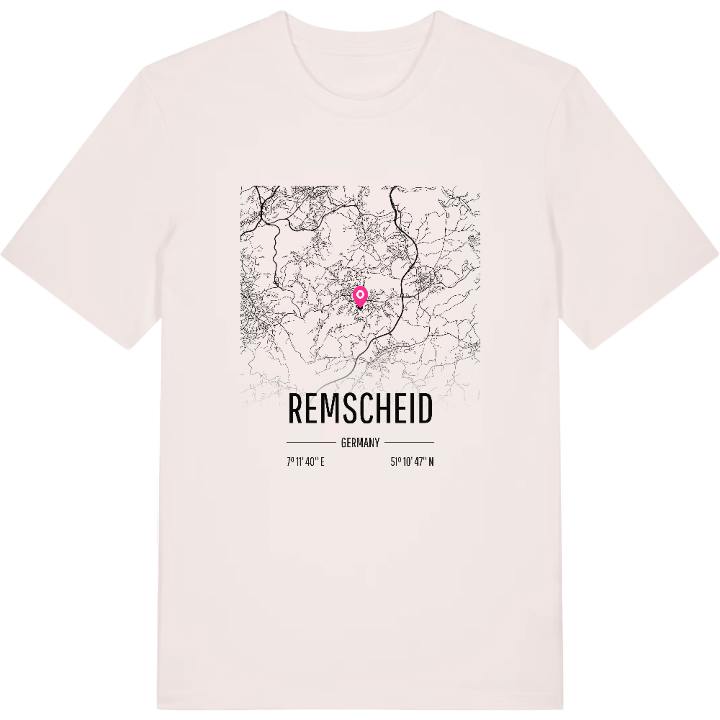 Remscheid karta t-shirt – t-shirt från PinShirt