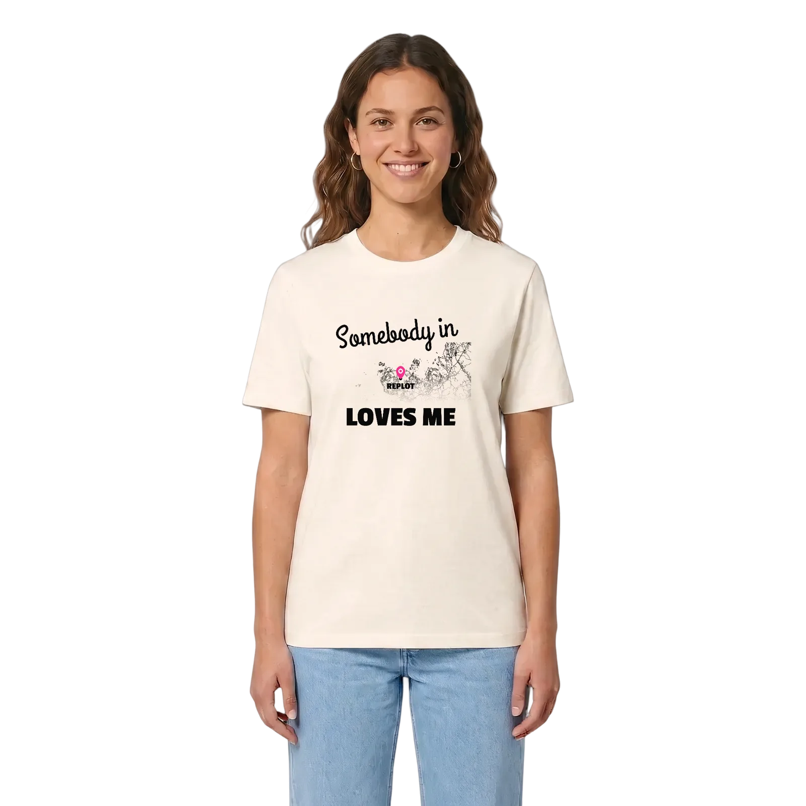 Någon i Replot älskar mig t-shirt – Vintage White, i miljö