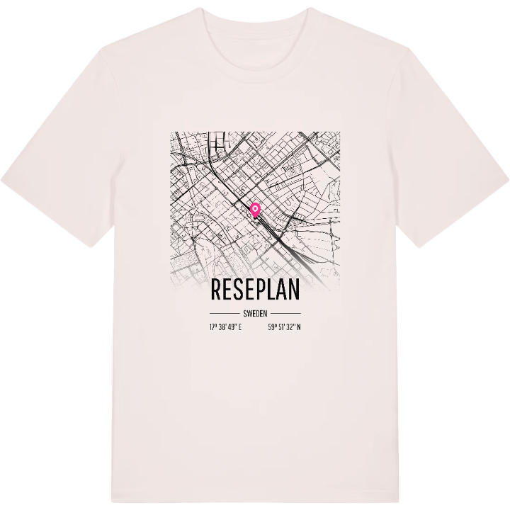 Reseplan karta t-shirt – t-shirt från PinShirt