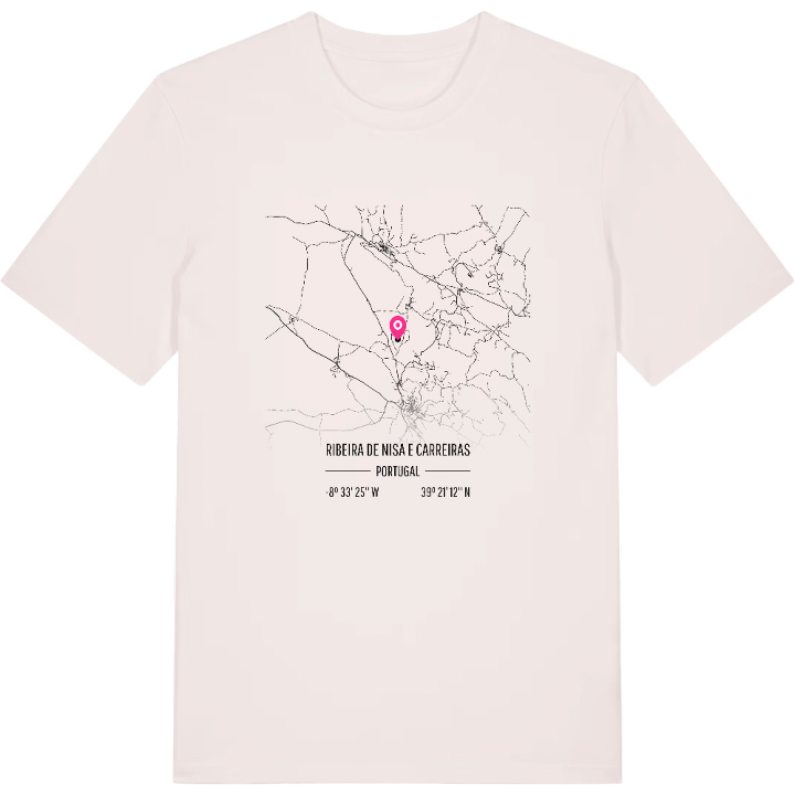Ribeira de Nisa e Carreiras karta t-shirt – t-shirt från PinShirt