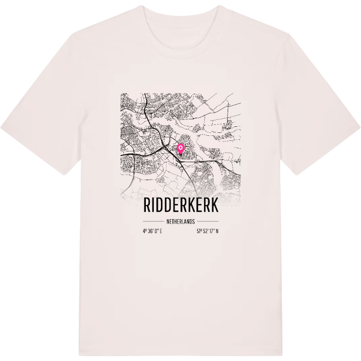 Ridderkerk karta t-shirt – t-shirt från PinShirt