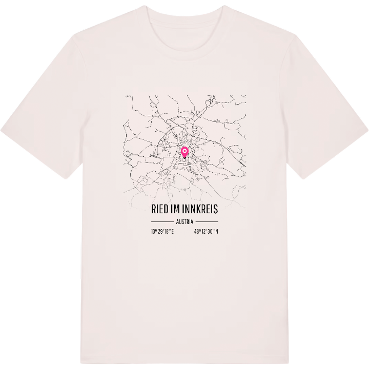Ried im Innkreis karta t-shirt – t-shirt från PinShirt