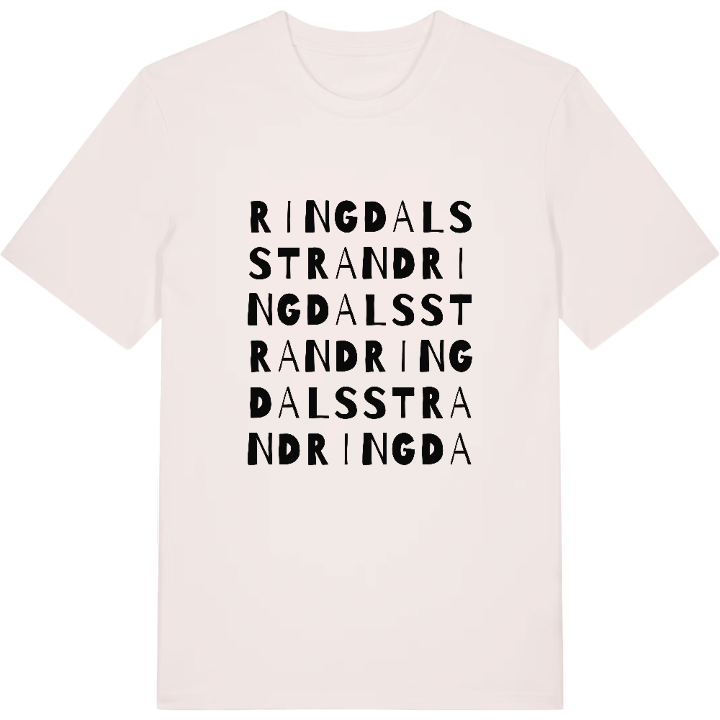 Ringdalsstrand ordlek t-shirt – t-shirt från PinShirt