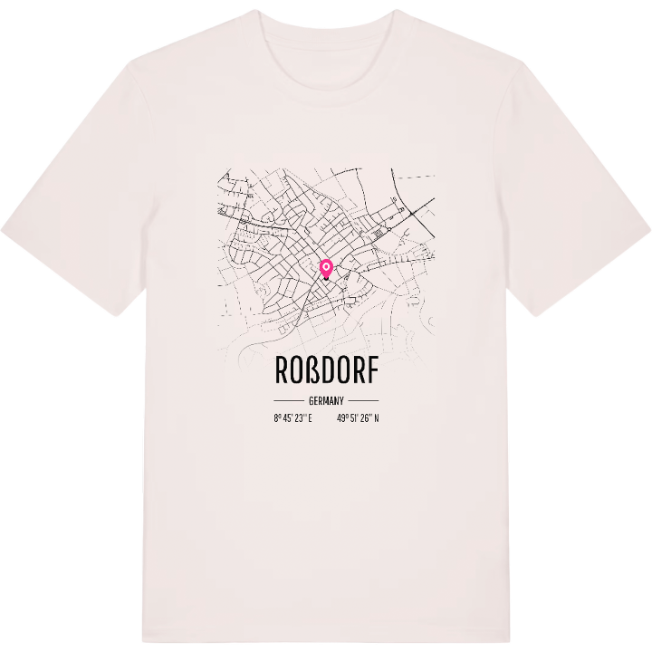Roßdorf karta t-shirt – t-shirt från PinShirt