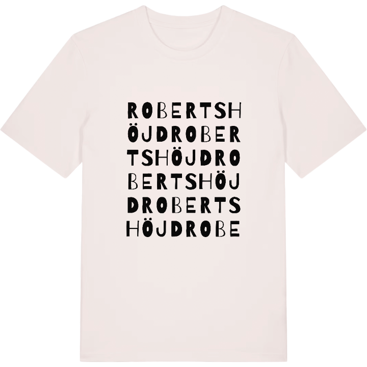 Robertshöjd ordlek t-shirt – t-shirt från PinShirt