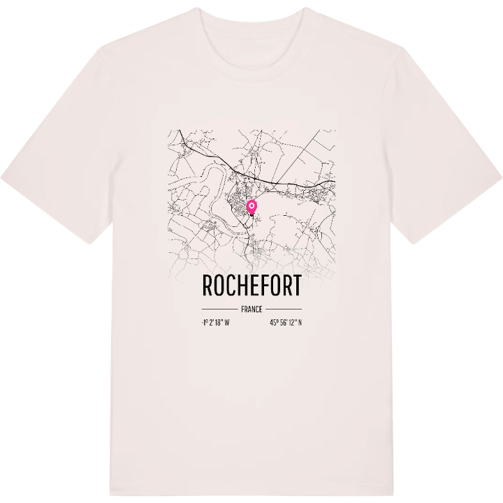 Rochefort karta t-shirt – t-shirt från PinShirt