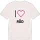 Jag älskar Röd t-shirt stort tryck