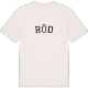Röd böjd t-shirt