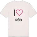 Jag älskar Röd t-shirt stort tryck