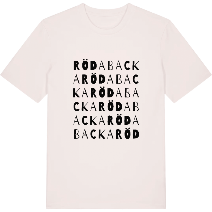 Röda Backa ordlek t-shirt – t-shirt från PinShirt