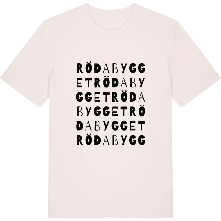 Röda bygget ordlek t-shirt – t-shirt från PinShirt