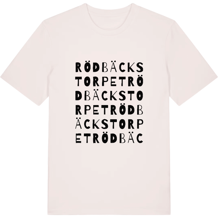 Rödbäckstorpet ordlek t-shirt – t-shirt från PinShirt