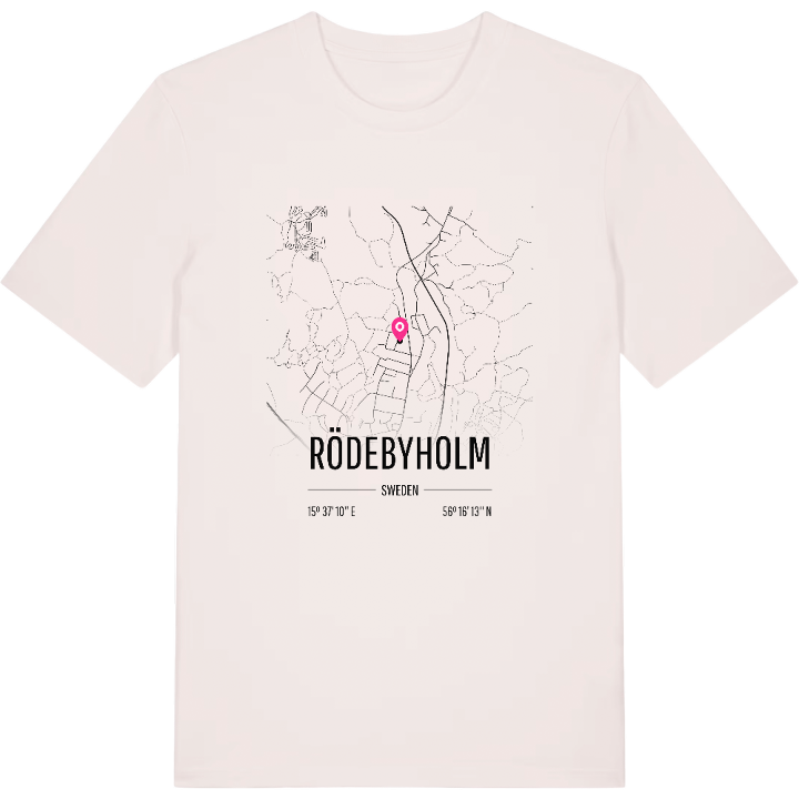 Rödebyholm karta t-shirt – t-shirt från PinShirt
