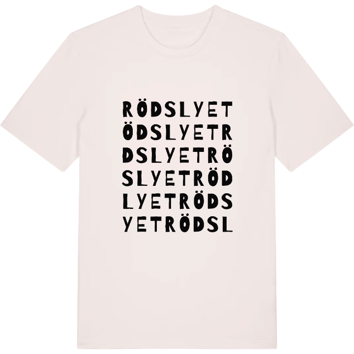 Rödslyet ordlek t-shirt – t-shirt från PinShirt
