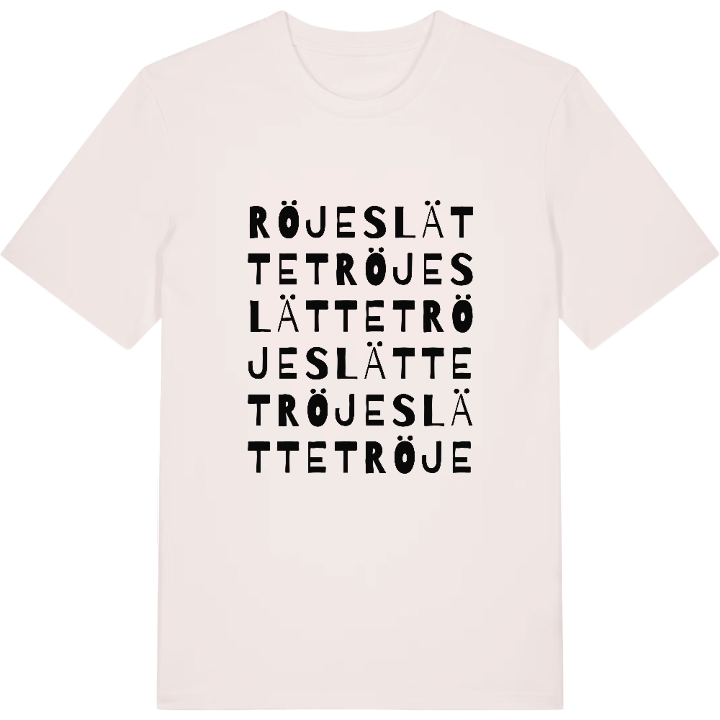 Röjeslättet ordlek t-shirt – t-shirt från PinShirt