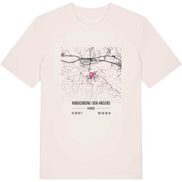 Roquebrune-sur-Argens karta t-shirt – t-shirt från PinShirt