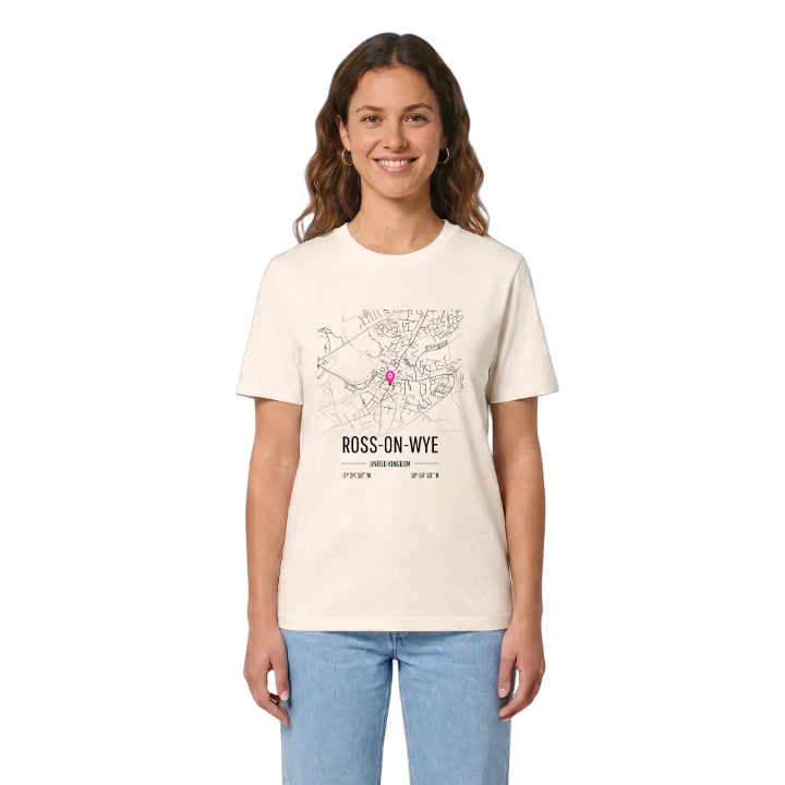 Ross-on-Wye karta t-shirt – t-shirt från PinShirt