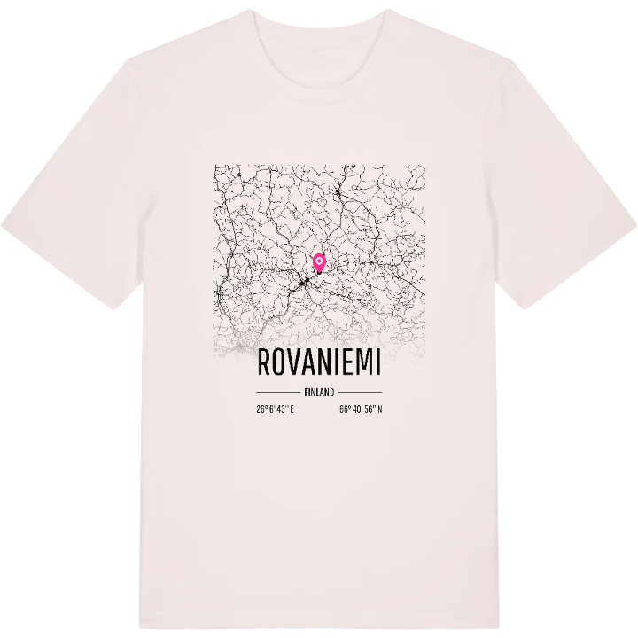 Rovaniemi karta t-shirt – t-shirt från PinShirt