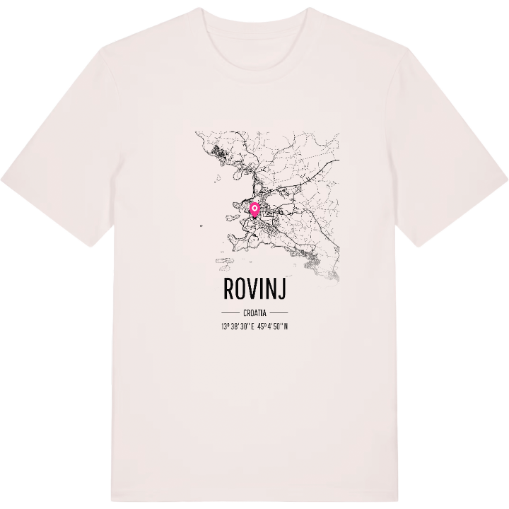 Rovinj karta t-shirt – t-shirt från PinShirt