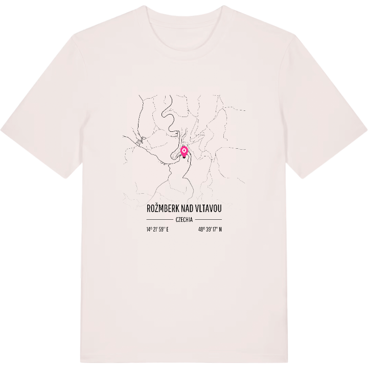Rožmberk nad Vltavou karta t-shirt – t-shirt från PinShirt