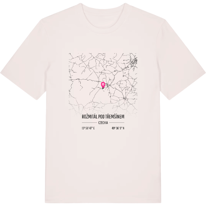 Rožmitál pod Třemšínem karta t-shirt – t-shirt från PinShirt