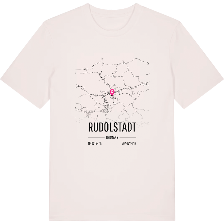 Rudolstadt karta t-shirt – t-shirt från PinShirt