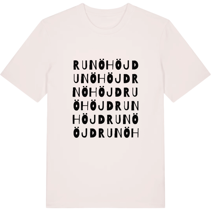 Runö Höjd ordlek t-shirt – t-shirt från PinShirt
