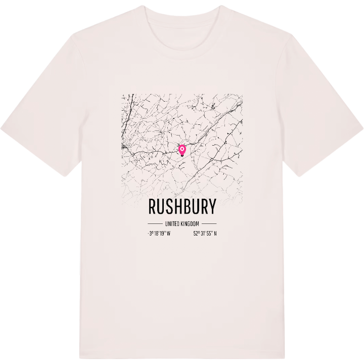 Rushbury karta t-shirt – t-shirt från PinShirt