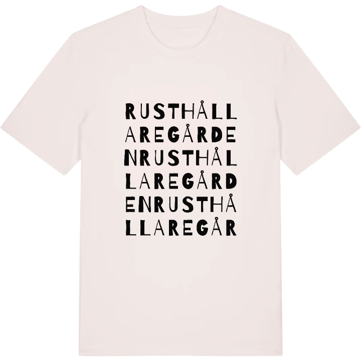 Rusthållaregården ordlek t-shirt – t-shirt från PinShirt