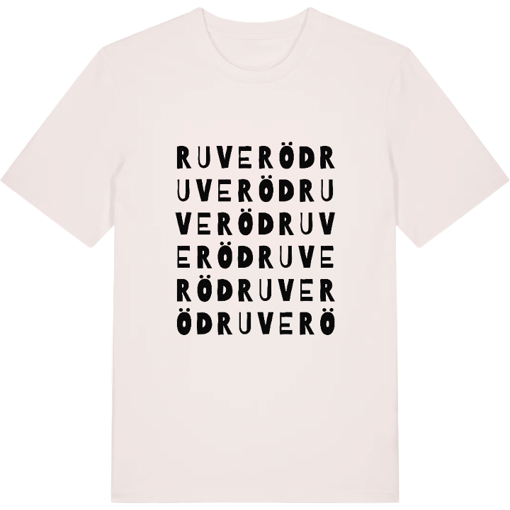 Ruveröd ordlek t-shirt – t-shirt från PinShirt