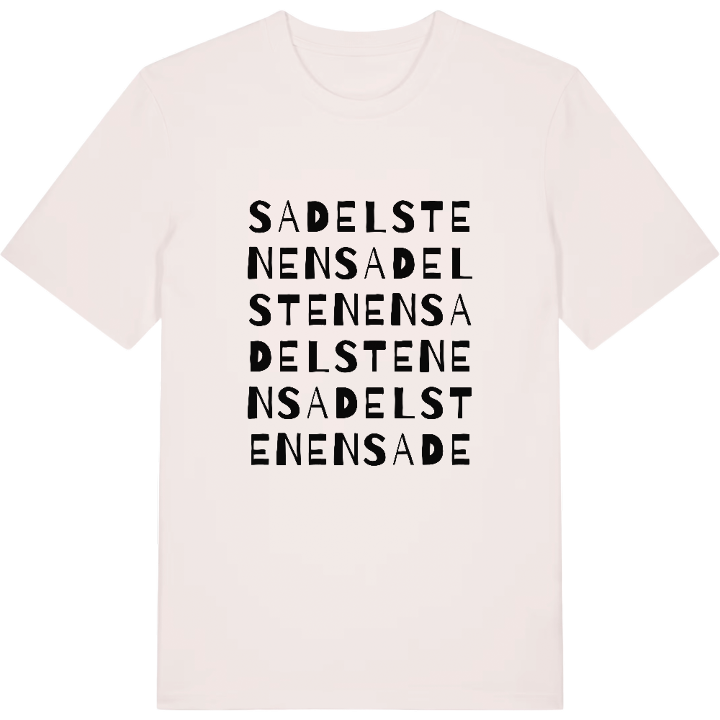 Sadelstenen ordlek t-shirt – t-shirt från PinShirt