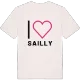 Jag älskar Sailly t-shirt stort tryck