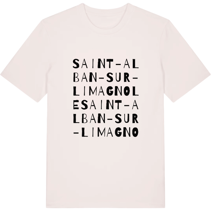 Saint-Alban-sur-Limagnole ordlek t-shirt – t-shirt från PinShirt