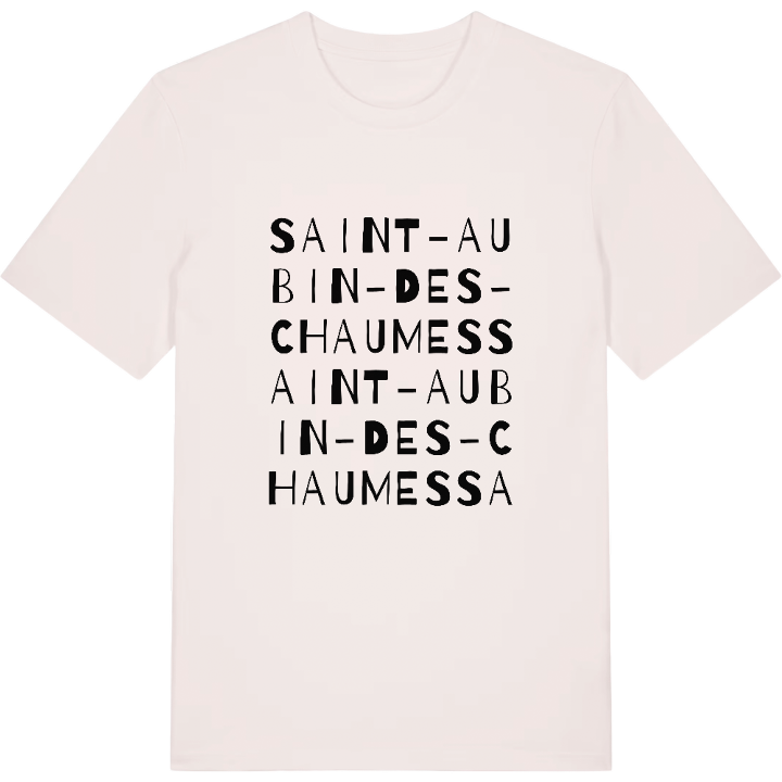 Saint-Aubin-des-Chaumes ordlek t-shirt – t-shirt från PinShirt